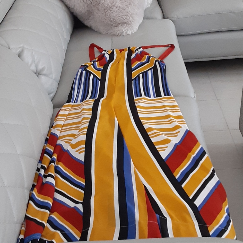 It's a long Romper that ties around your neck.